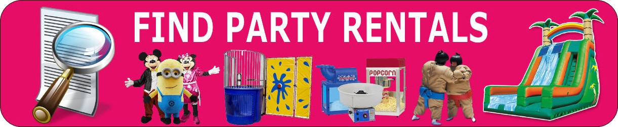 Find kids party rental equipment and entertainment services for children at the Kids Party Rental Directory