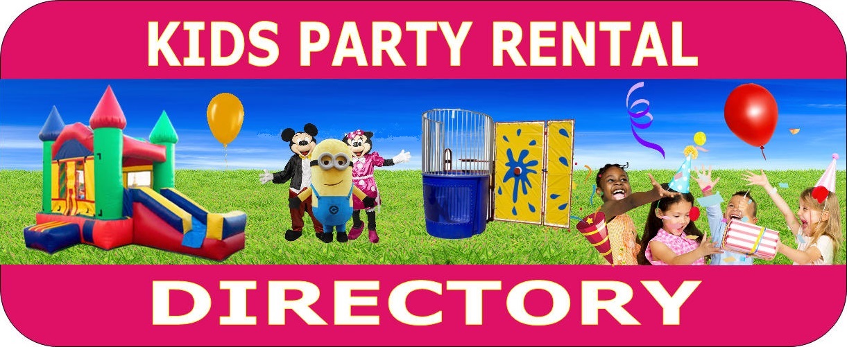 Find kids party rental equipment and entertainment services for children at the Kids Party Rental Directory